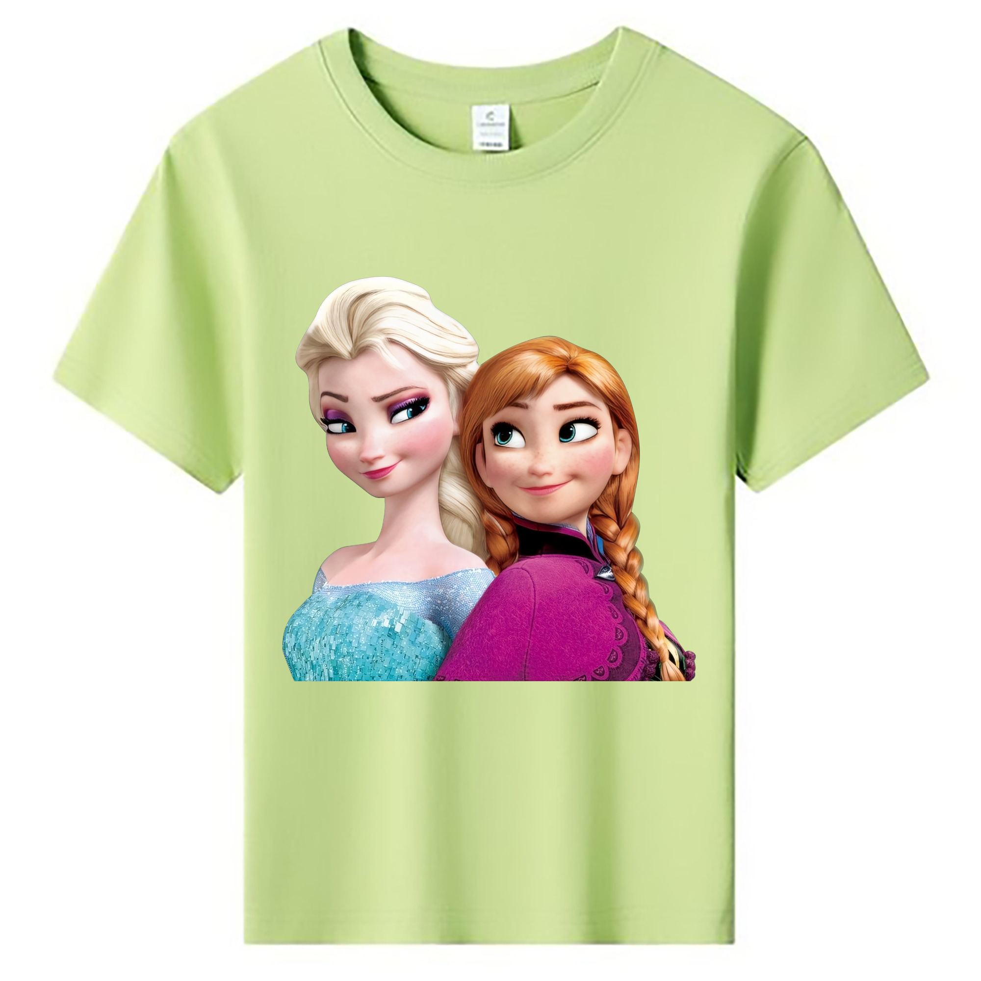 （画像用） アナと雪の女王 アンナ エルサ Frozen Anna Elsa 綿100％キッズTシャツ（フロントプリント）